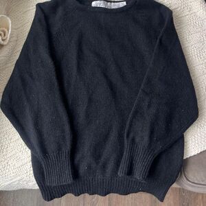 Vintage Silk, Wool, Angora Blend Sweater - Black / Size 4-6 Small